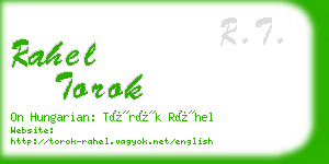 rahel torok business card